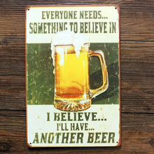 Cartel de lata de metal para cerveza, cartel de lata de cerveza, decoración de pared, Vintage, Pub Bar, decoración de Metal 2024 - compra barato