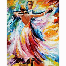 Pintura de diamantes cuadrados 5D, bordado de diamantes de imitación, punto de cruz, "amantes del baile", mosaico, costura KBL 2024 - compra barato