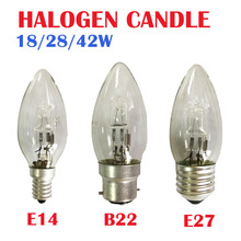 10X E27 E14 B22 C35 галогенная лампа, лампа для освещения 18 Вт 28 Вт 42 Вт 220 В, кристальная светильник Па 2024 - купить недорого