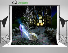 Night Sky Cinderella Crystal Shoes Cottage background polyester or Vinyl cloth High quality Computer print wall backdrop 2024 - buy cheap