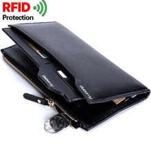 Wallets For Men Rfid Blocking Coin Bag Zipper Men Wallets Mens Purse Male Money Purses Wallets Slim Men Long Wallet Coin Purse 2024 - buy cheap