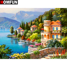 HOMFUN Full Square/Round Drill 5D DIY Diamond Painting "House landscape" Embroidery Cross Stitch 5D Home Decor Gift A16962 2024 - buy cheap