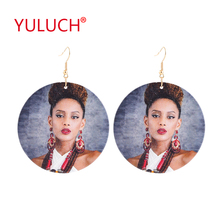 YULUCH, новый дизайн, деревянная роспись, модные элегантные женские серьги, подвески для поп-ювелирных изделий, подарки из натурального дерева 2024 - купить недорого