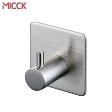 MICCK Adhesive Stainless Steel Hooks Kitchen Cabinet Clothes Key Home Storage towel hanger in the bathroom organizer wall hanger 2024 - buy cheap