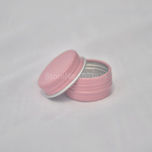 100 pçs/lote rosa cor 5g de alumínio jar cosmetic, 5 ml recipiente de lata de metal de alumínio rosa 2024 - compre barato