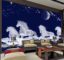 Hd simples e moderno arte abstrata correndo cavalo foto papel de parede sala estar tema decoração interior do hotel 3d estéreo mural tapiz 2024 - compre barato