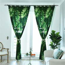 Cortina pura com folhas de floresta tropical, tratamento com janela, voile, valança, 1 painel de tecido para sala de estar, persianas a30 2024 - compre barato