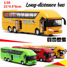 Modelo de metal fundido, autocarros longos de liga 1:50, brinquedos de carro de ônibus de transporte em liga, frete grátis 2024 - compre barato