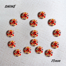 SHINE Wood Sewing Buttons Scrapbooking Round 2 Holes Butterfly 15mm 50PCs Costura Botones Decorate bottoni botoes 2024 - buy cheap