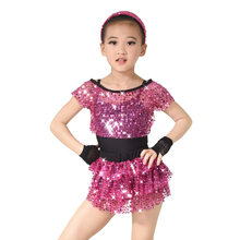 Sequins Tap Dance Clothing Kids Jazz Dance Costumes Ballroom Dresses For Girls Party And Wedding Dresses 2024 - buy cheap