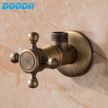 Angle Valves Antique Brass brushed Kitchen Bathroom Accessories Angle Valve for Toilet Sink Basin Water Heater DOODII 2024 - buy cheap