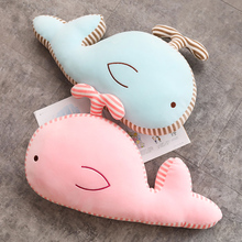 50cm Sweet Pink/Blue Whale Plush Pillow Soft Cartoon Animal Whale Stuffed Dolls Sofa Cushion Girlfriends Birthday Presents Toys 2024 - buy cheap