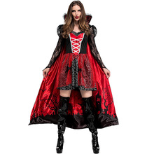 Newest Arrival Theme Party Halloween Role Play Gothic Style Queen Dress Fantasy Evil Vampire Zombie Costume For Adult Women 2024 - buy cheap