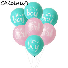 Chicinlife 10 шт. синие/розовые 10-дюймовые латексные шары It's A Boy/Girl, украшения для дня рождения, детский праздник, пол, товары для вечеринки 2024 - купить недорого