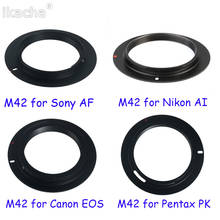 Металлический переходник для объектива M42, кольцо с винтовым креплением для объектива Canon EOS, Nikon AI, Sony AF, Pentax PK, аксессуары для объектива камеры 2024 - купить недорого