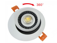 Frete grátis 12w dimerizável driver 360 graus dimerizável cob led lâmpada de teto embutida embutida 2024 - compre barato