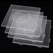 Cuentas de plástico transparente 3D para puzle, abalorios de formas cuadradas para puzle, grande, educativo, DIY, Hama, 4 Uds. 2024 - compra barato