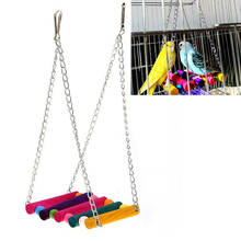 Pet Bird Toys Parrot Toys Parakeet Budgie Cockatiel Bird Cage Hammock Swing Climb Ladder Hanging Chew Toys For Birds Parrots 2024 - buy cheap