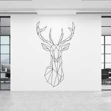 Geometric Stags Head Vinyl Wall Sticker Decal Art Bedroom Office Decor Animal Deer Decals Home Interior Design Decoration D733 2024 - buy cheap