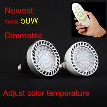 6PCS LIGHT + 1PCS Controller Par30 40W 50W E27 Par30  Spotlight Lamp  Dimmable Spot Lamp Bulb 110V 220V White Warm White 2024 - buy cheap