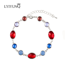 LYIYUNQ Bohemia Vintage Style Shiny Zircon Charm Bracelets For Women Trendy Germetric Round Crystal Bracelet Wedding Jewelry 2024 - buy cheap