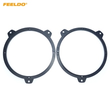 FEELDO-Juego de 2 unids/set de adaptador de almohadilla espaciadora de altavoz estéreo para coche, color negro, 6,5 pulgadas, para BMW Serie 3, E46, 1999-2005, anillos de estera de altavoz #6074 2024 - compra barato