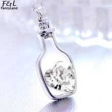 Drift Fashion Bottle Pendant Necklace Rhinestone Chain Floating Women Clavicle 2024 - buy cheap