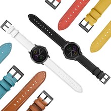 Correa de cuero genuino para reloj inteligente, pulsera de 20mm de ancho para Samsung watch, Garmin Vivoactive 3/HR 2024 - compra barato