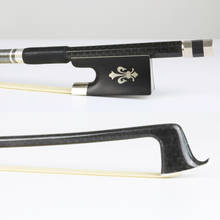 High Quality 4/4 Size Advanced Plaid Carbon Fiber Violin Bow Natural Mongolian Horse hair Ebony Frog Violin Parts Accessories 2024 - buy cheap