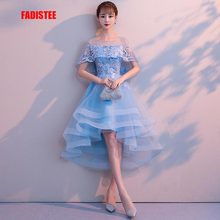 FADISTEE New arrival party dresses evening dress Vestido de Festa A-line high-low dress 3D floral lace prom long style 2024 - buy cheap