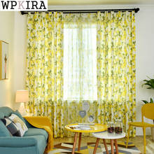 Pastoral Yellow Fruit Curtains for Living Room Bedroom Kitchen Printed Voile Curtains for Window Curtains Drapes Shade 166&C 2024 - buy cheap