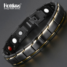 Hottime новый модный терапевтический браслет из нержавеющей стали, магнитный терапевтический браслет, 5 видов цветов 2024 - купить недорого