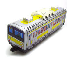 Классический винтажный Заводной поезд метро, напоминающий о ветре, Детские оловянные игрушки с ключом, веселая игрушка, подарок для детей 2024 - купить недорого