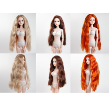 1/4 Bjd Wig Size 7 inch Head High-Temperature Wig Girl Long Wave Curly Doll Hair BJD Doll Wig - Brown/Carroty/Coffee Optional 2024 - buy cheap