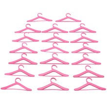 20 шт Розовый цвет вешалки для платьев аксессуары для одежды куклы ролевые игры подарки для девочек 2024 - купить недорого