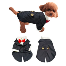 ETHIN pet clothing cat Dog coat puppy gentleman suit western shirt with wedding tie Pet coat Clothing jacket pet product supply 2024 - buy cheap