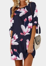 Women Dress Floral Print Tab-Sleeve Mini Chiffon Dress 2019 Summer Sexy Party  Boho Style Beach Dresses Sundress Plus Size 2024 - buy cheap
