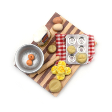 1:12 casa de bonecas ovos comida cozinha em miniatura leite pão a bordo mini móveis modelo pastelaria estação brinquedo decoração 2024 - compre barato