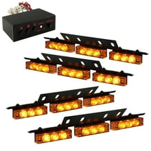 HEHEMM 36 LED Strobe Warning Light Car Front Grille lamp Emergency Flashing Lamp DC 12V 2024 - buy cheap