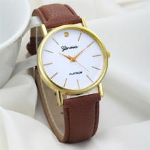 Fashion women's watches casual watches Design Buckle Leather Band Analog Alloy Quartz round Wrist Watch clock montre femme M18 2024 - buy cheap