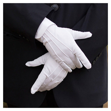 1 Pair White Formal Gloves Tuxedo Guard Parade Santa Men Fancy Inspection Elegant Full Finger guantes mujer Womens Gloves 2024 - buy cheap