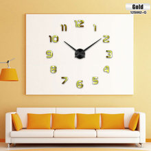 Fashion 3D big size wall clock mirror sticker DIY brief living room decor meetting room wall clock 2024 - buy cheap