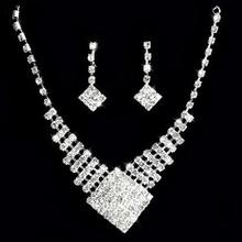 Conjunto de bijuterias de noiva, colar branco, strass, pingente, brincos, conjunto de joias, miçangas nigerianas 2024 - compre barato
