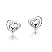 Silver jewelry fashion 925 silver stud earring female brief classic earring small ears jewelry 2024 - buy cheap