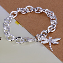 Cor de prata bela libélula cristal pingentes pulseiras novas listagens alta qualidade moda jóias presentes natal 2024 - compre barato
