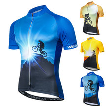Weimostar-Camiseta de ciclismo para hombre, ropa para bicicleta de montaña, transpirable, de secado rápido, color azul, 2021 2024 - compra barato