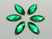 100 verde flatback acrílico cavalo olho costura strass botão 9x20mm costurar em contas 2024 - compre barato