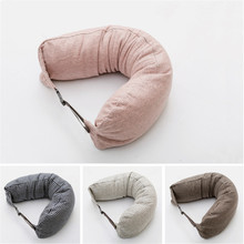 U-shape pillow Travel Neck Pillow Cotton Pillows massager nanoparticles Japan Travesseiro Almohada U Pillow Side Sleepers 2024 - buy cheap