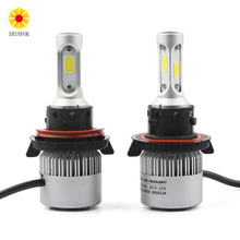 H13 9008 Hi Lo Car LED Headlight 2PCS High Power Bulb Super Bright Beam 72W COB Chips 6000K White Auto Repalcement Headlamp 2024 - buy cheap