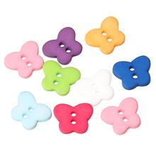 Resina Botão De Costura Botão Scrapbooking Borboleta Aleatoriamente Dois Buracos 13mm x 11mm,50 PCs novo 2024 - compre barato